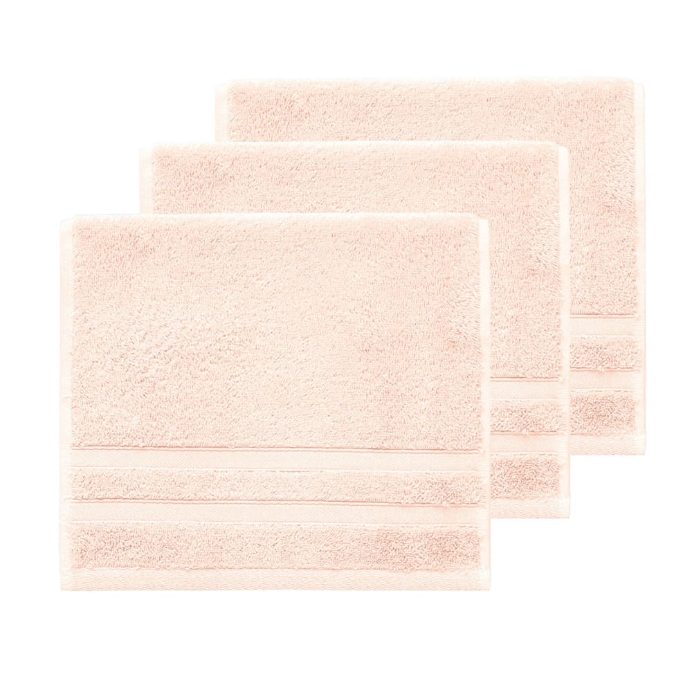 Lot de 3 serviettes invité 600 g/m²  poudre 30x50 cm
