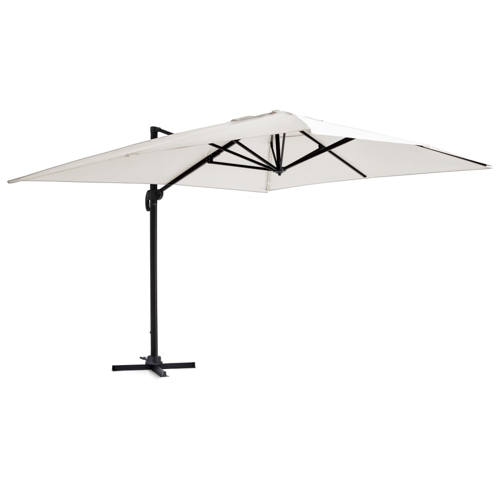 Parasol déporté rectangulaire 4x3m écru