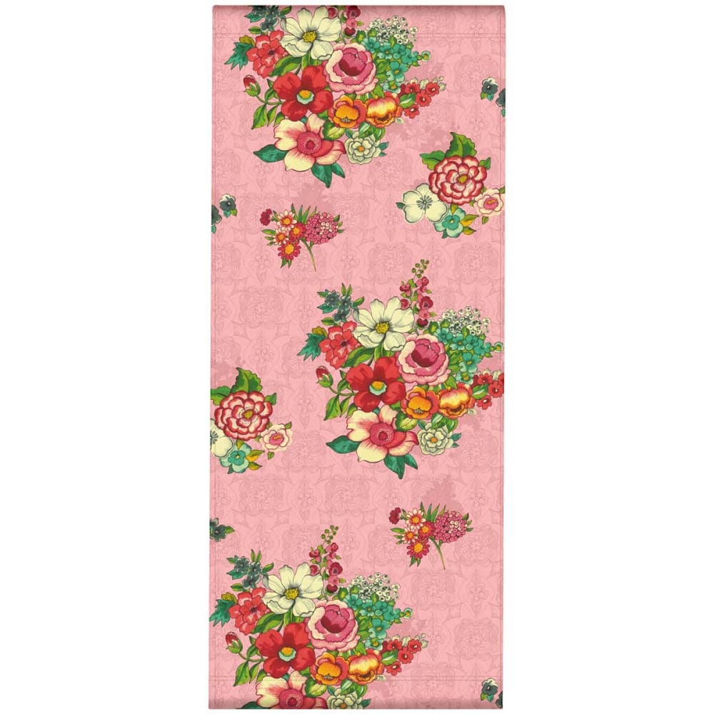 Toile outdoor pour transat, prête à poser, motif fleuri pêche
