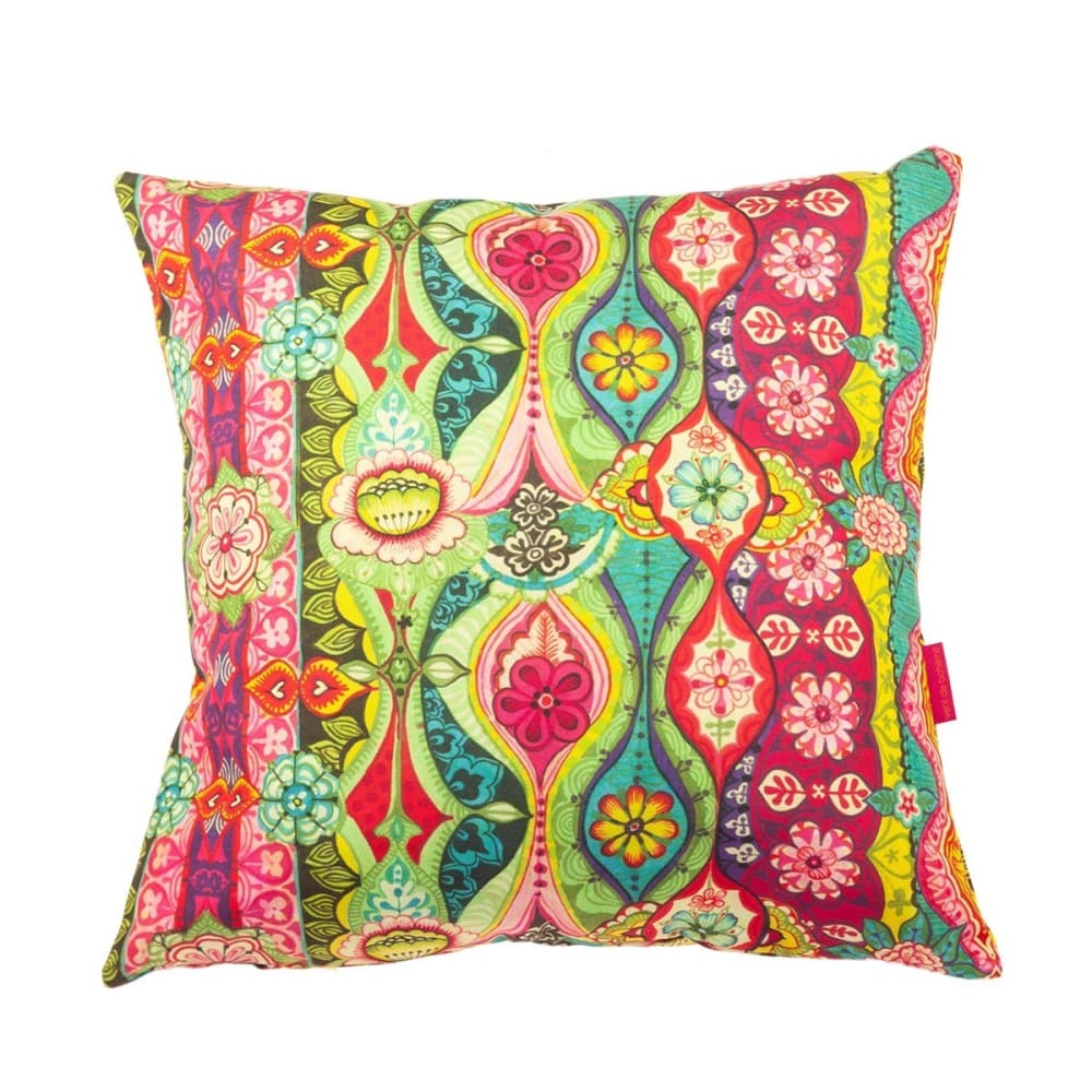 Housse de coussin extérieur 45x45 cm motif fleuri vintage