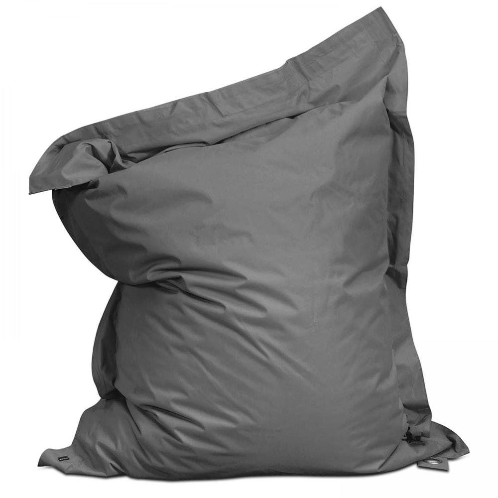 Pouf de jardin en polyester gris 180 x 145 cm