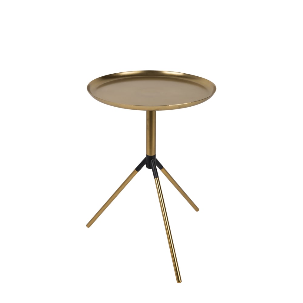 White label Table d'appoint en métal doré style contemporain Doré Métal - 31x46x37cm