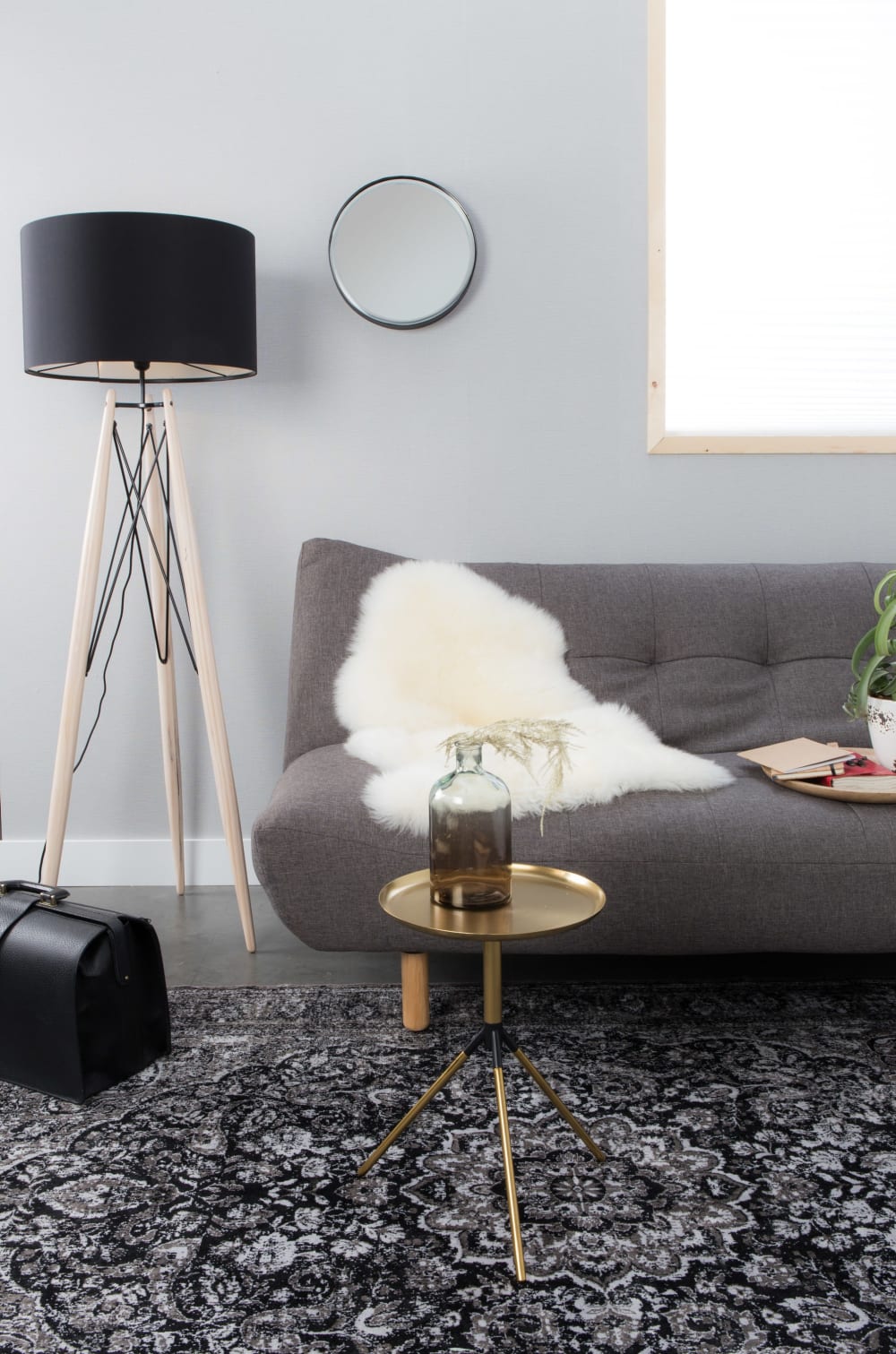 Mesa auxiliar de metal dorado - Maisons du Monde