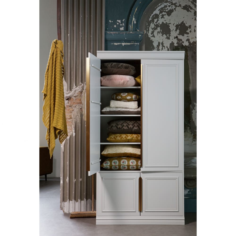 Armoire 2 portes en pin gris
