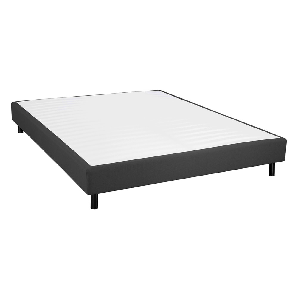 Sommier  tapissier démontable 160x200cm 2x20 lattes anthracite