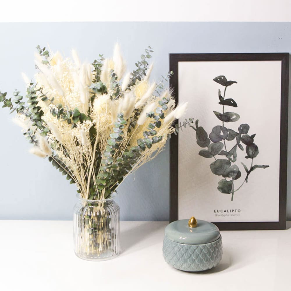 Bouquet de fleurs séchées ivoire