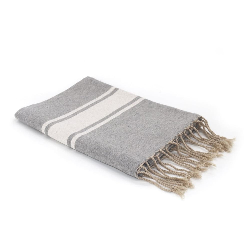 Fouta coton 100x200 gris perle