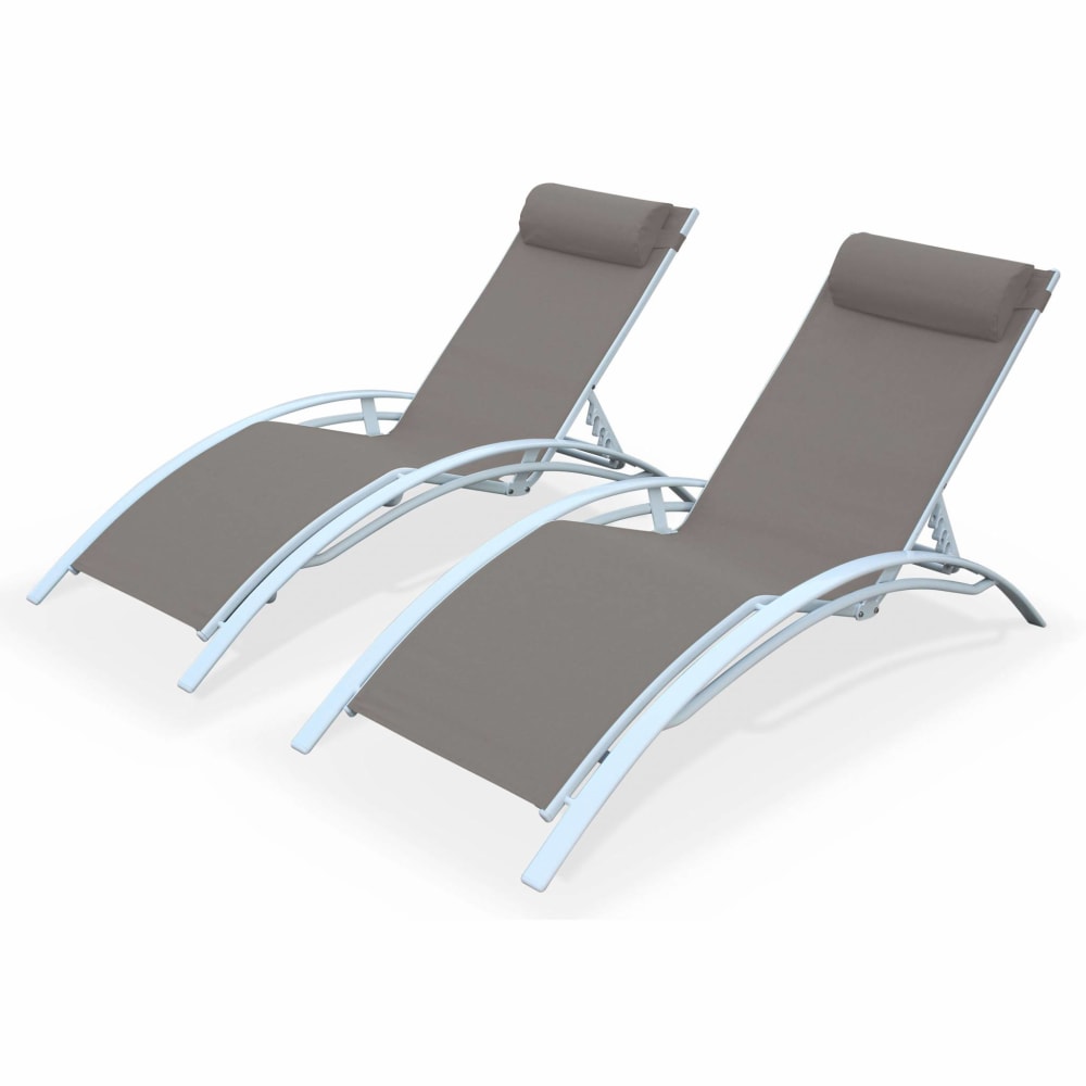 Lot 2 bains soleil - aluminium