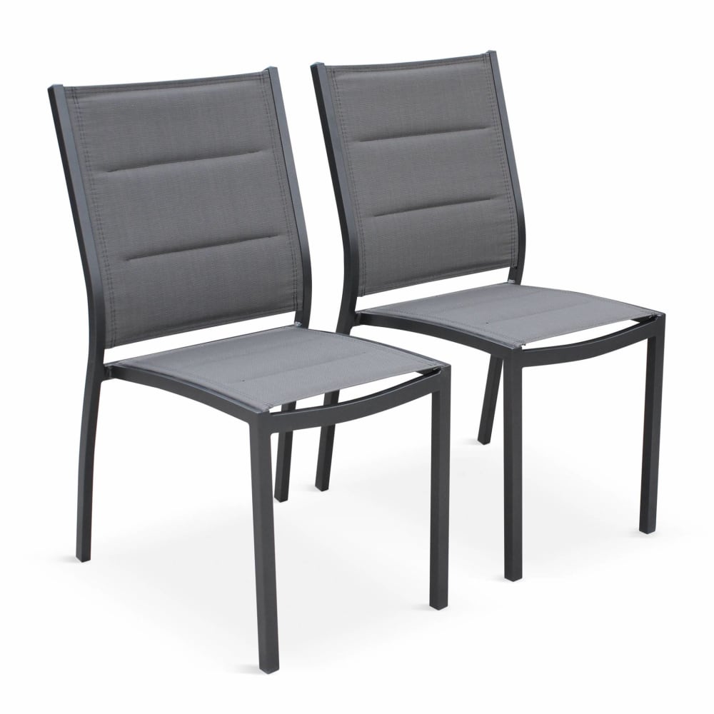 Lot de 2 chaises en aluminium