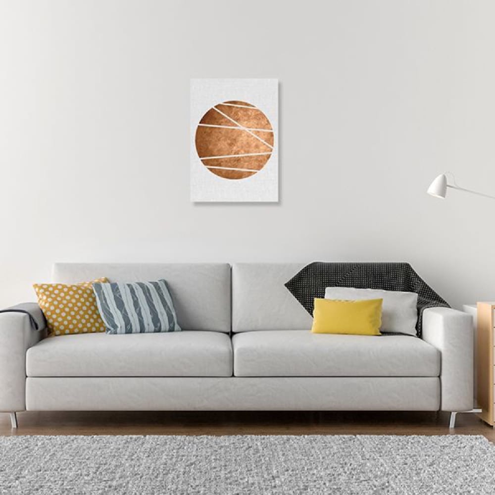 Tableau métal géométrie rond cuivre 32x45 — vue 3