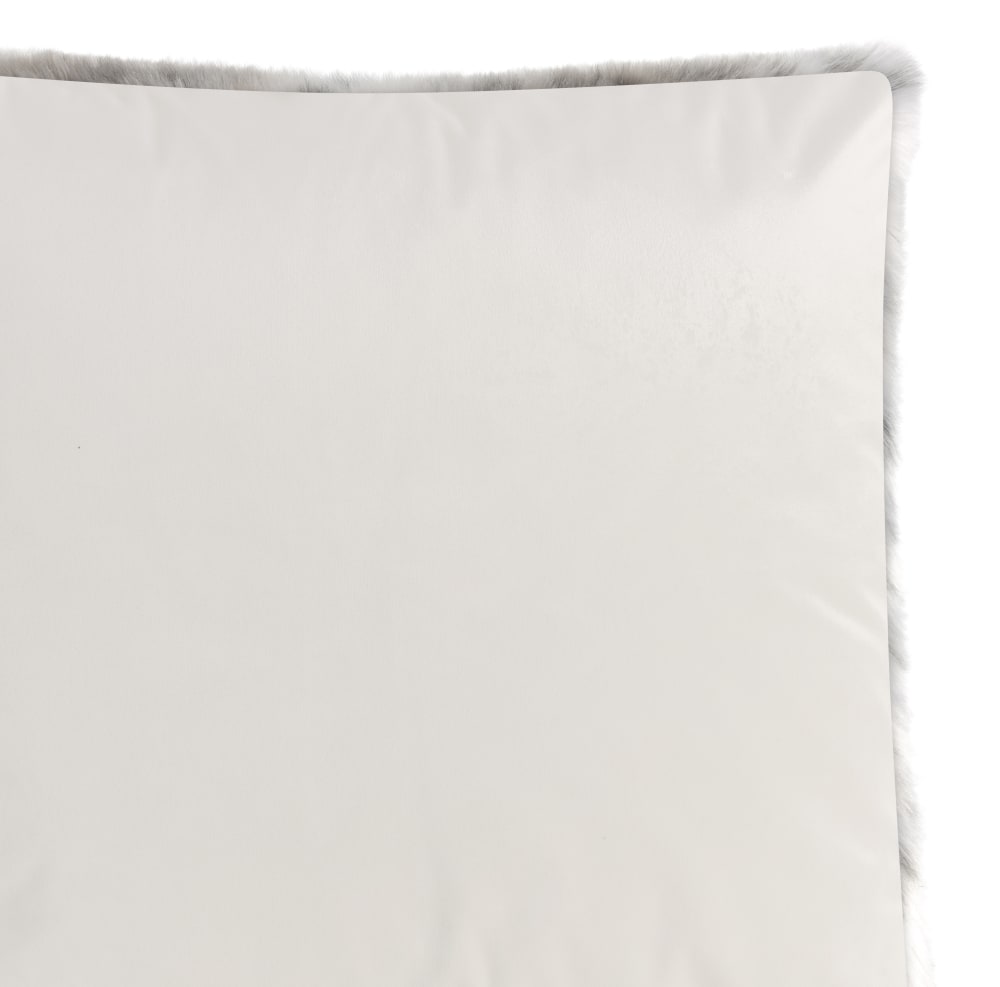 Plaid fausse fourrure lynx ivoire doublure unie 200x150 — vue 4