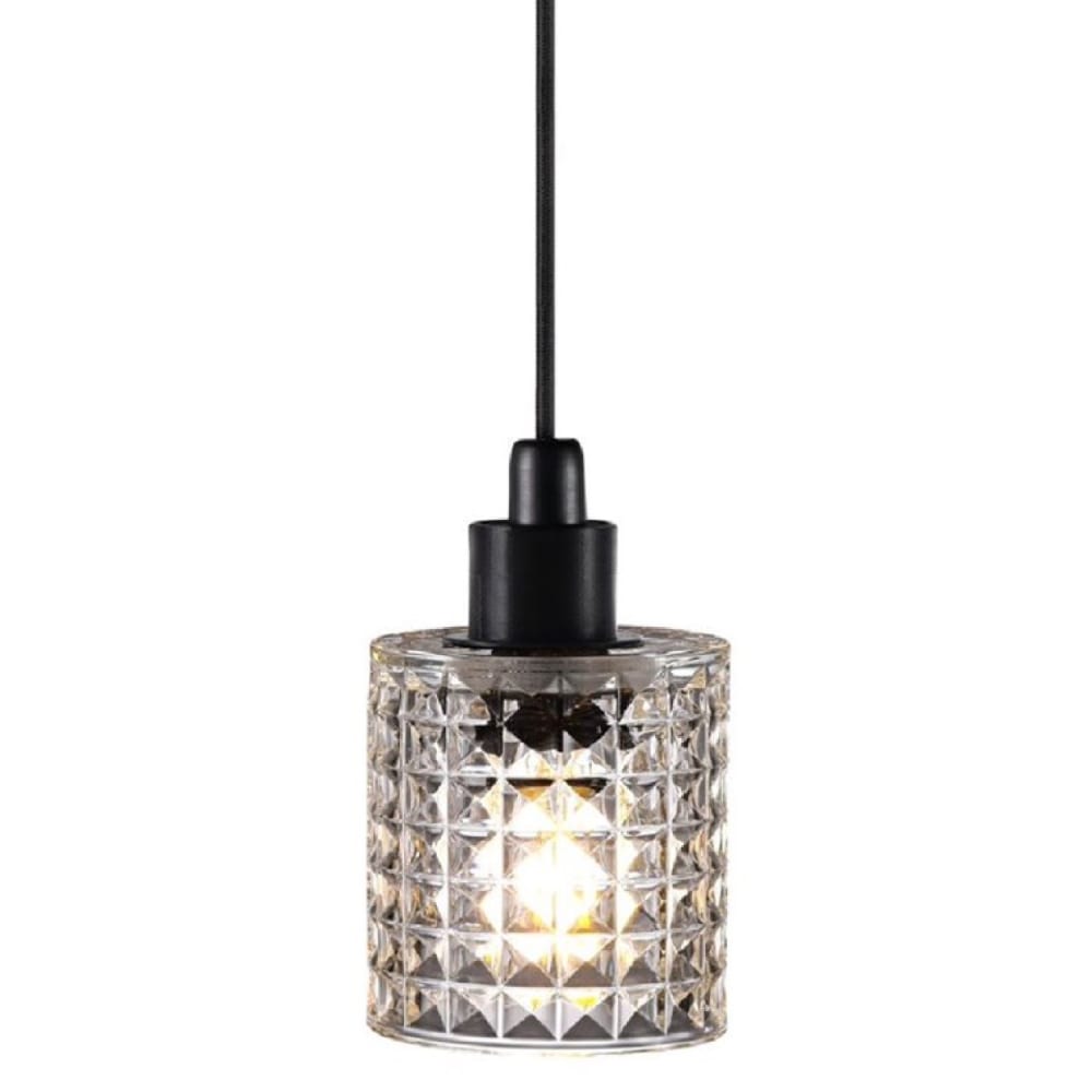Nordlux Pendelleuchte aus geprägtem Glas in Schwarz und Klar style vintage Transparent Metall