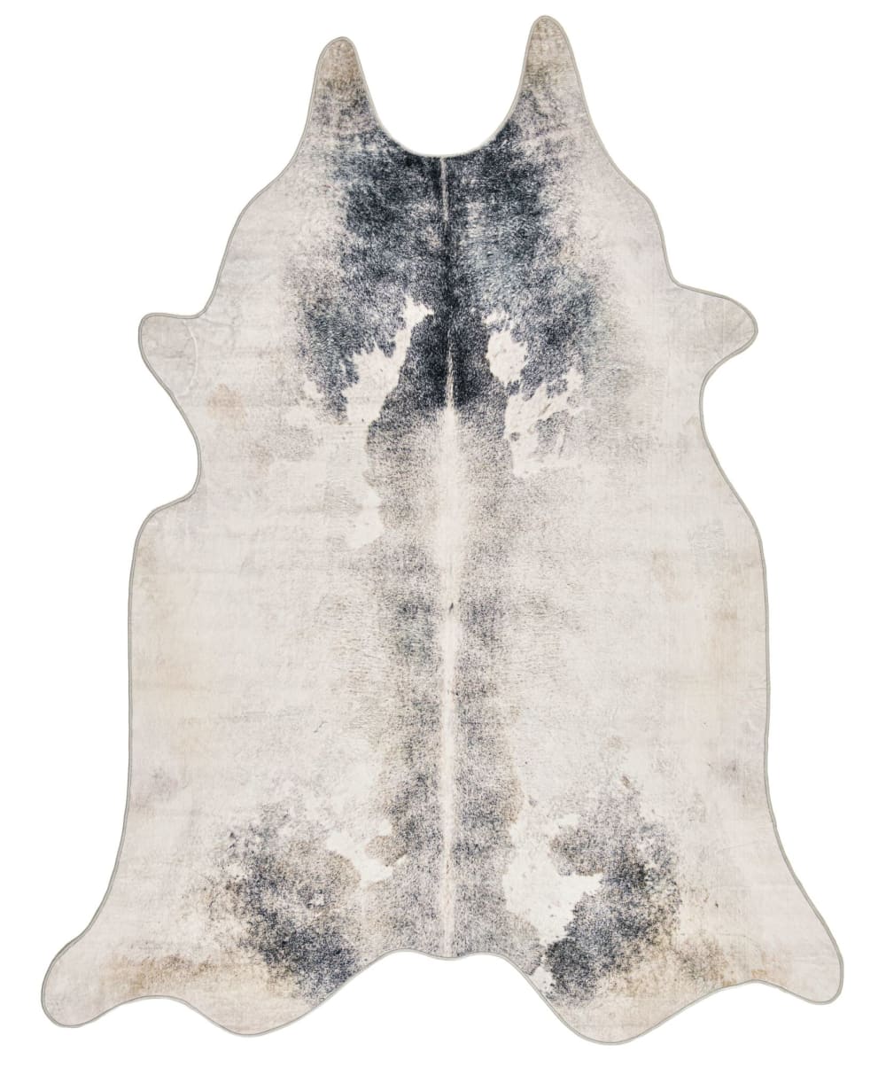 Alfombra de piel de vaca artificial blanca 150x190