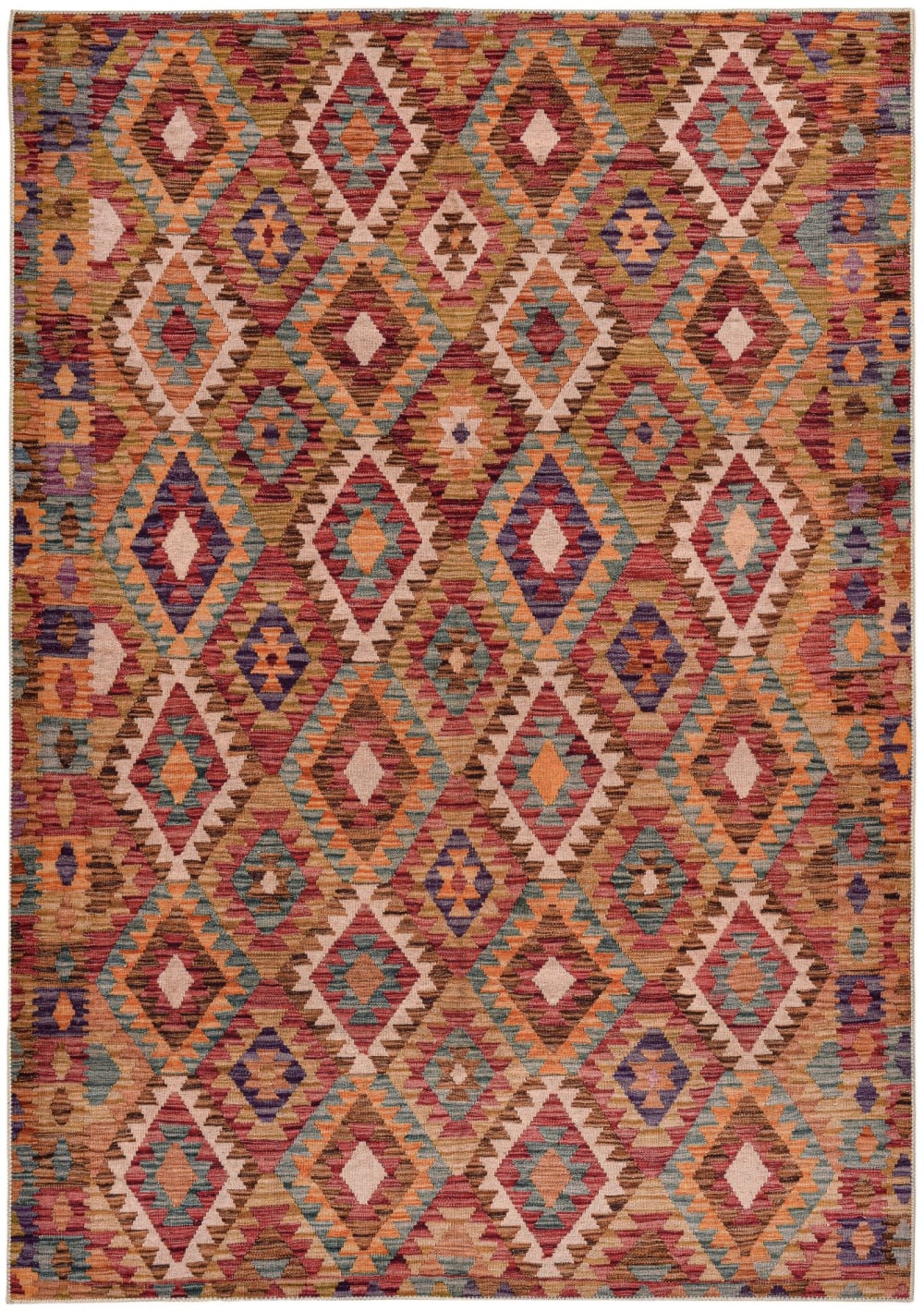 Gino Falcone Teppich aus Polyester, maschinell bedruckt - Bunt - 140x200 cm style classic chic Mehrfarbig Pes - Polyester