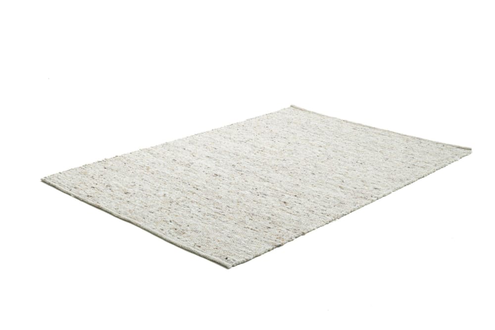 Tapis tissé à la main en laine naturelle sable 90x160 — vue 4