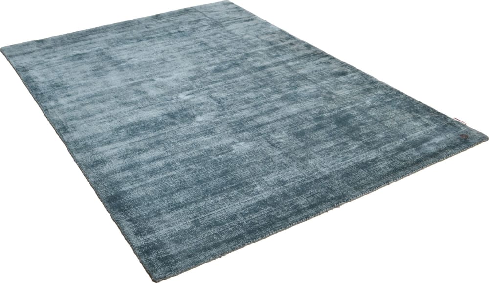 Tapis élégant doux et brillant en viscose aqua 65x135 — vue 4