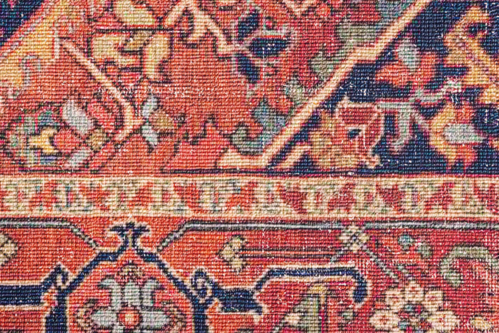 Tapis imprimé en motif heriz vintage - rouge 140x200 cm — vue 4