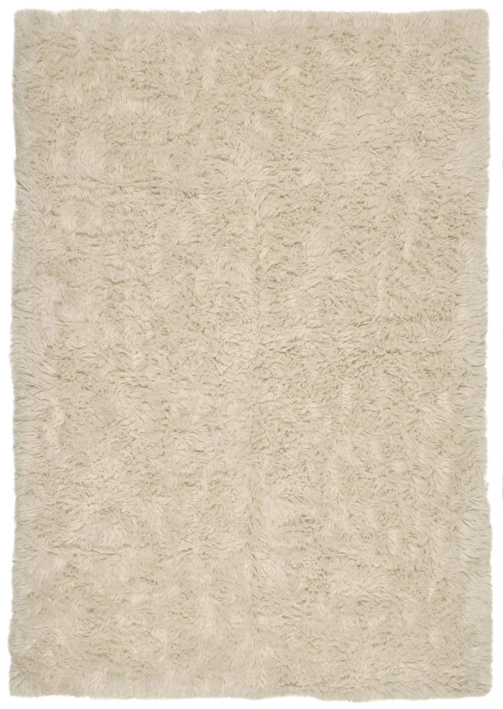 Tapis flokati en laine vierge - naturel 60x90 cm