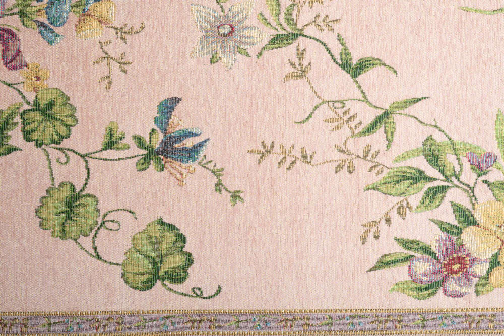 Tapis floral tissé plat - Rose 80x150 cm — vue 4