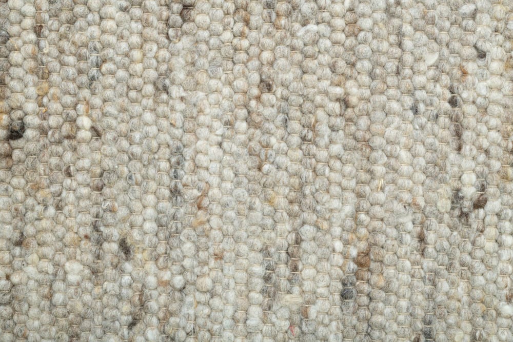 Tapis tissé à la main en laine naturelle sable 140x200 — vue 4