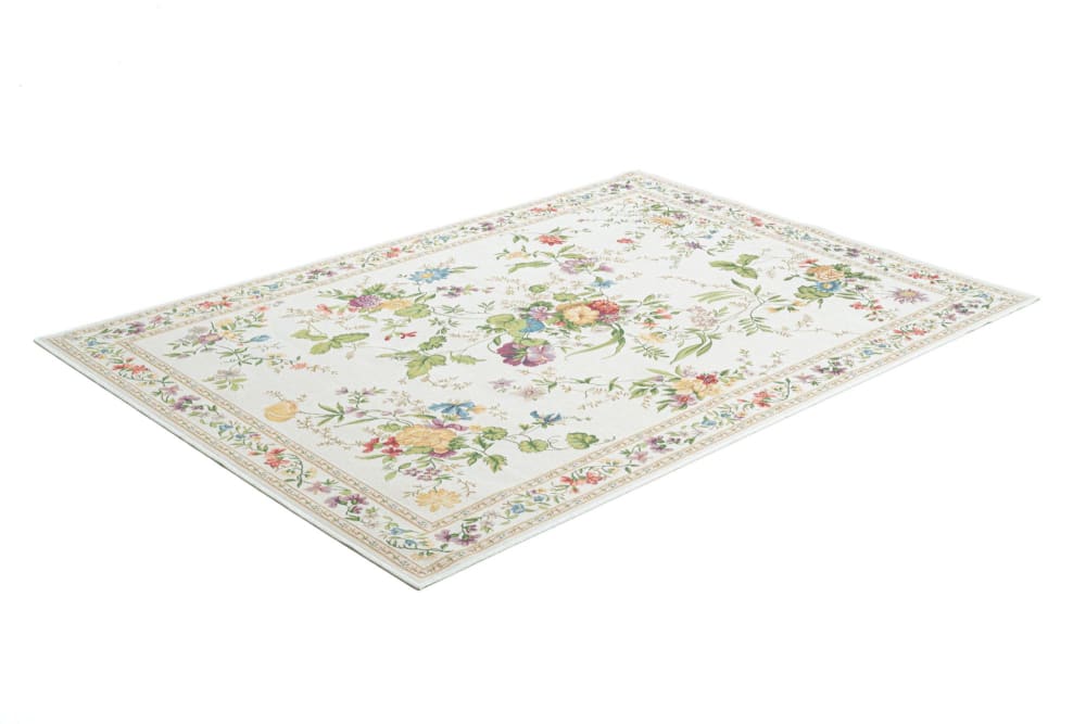 Tapis floral tissé plat - Crème 120x170 cm — vue 4