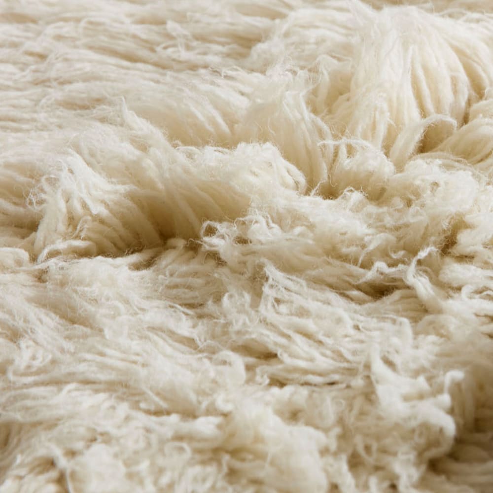 Tapis flokati en laine vierge blanc 190x290 cm — vue 4