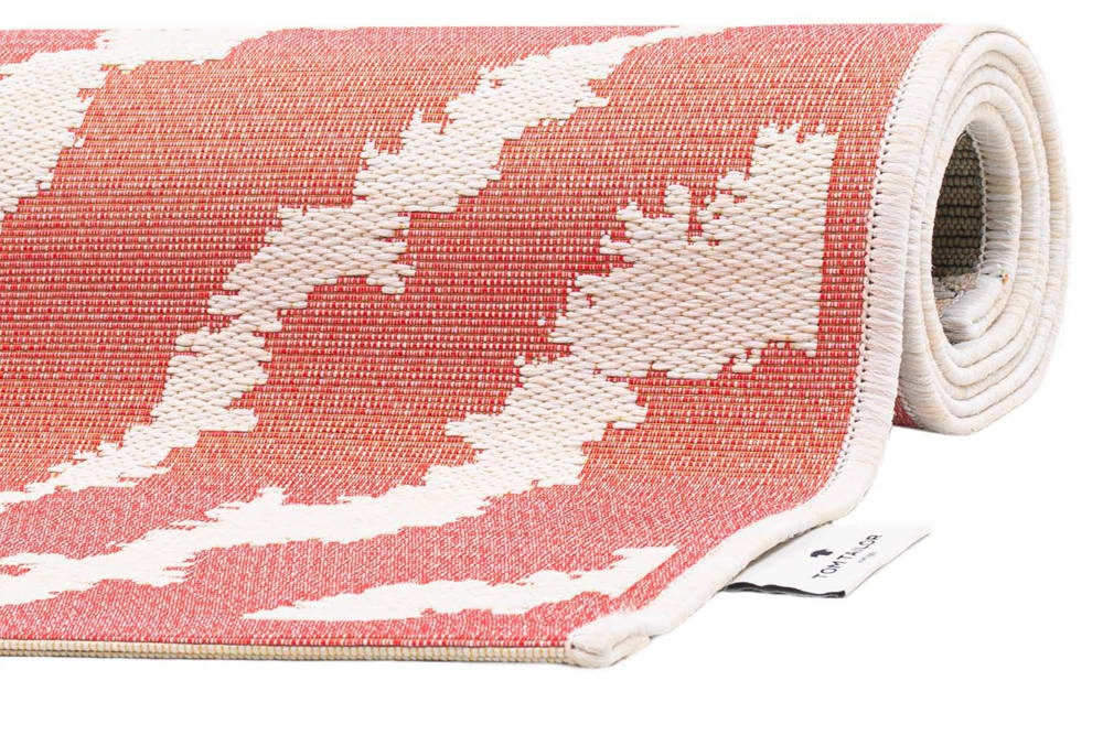 Tapis moderne outdoor d'extérieur tissé plat rose 160x230