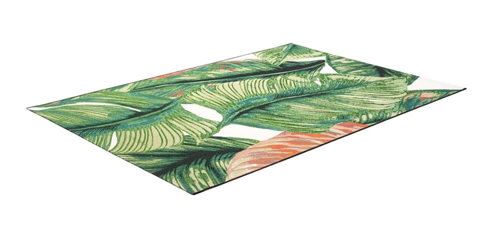 Tapis moderne outdoor d'extérieur tissé plat vert 160x230