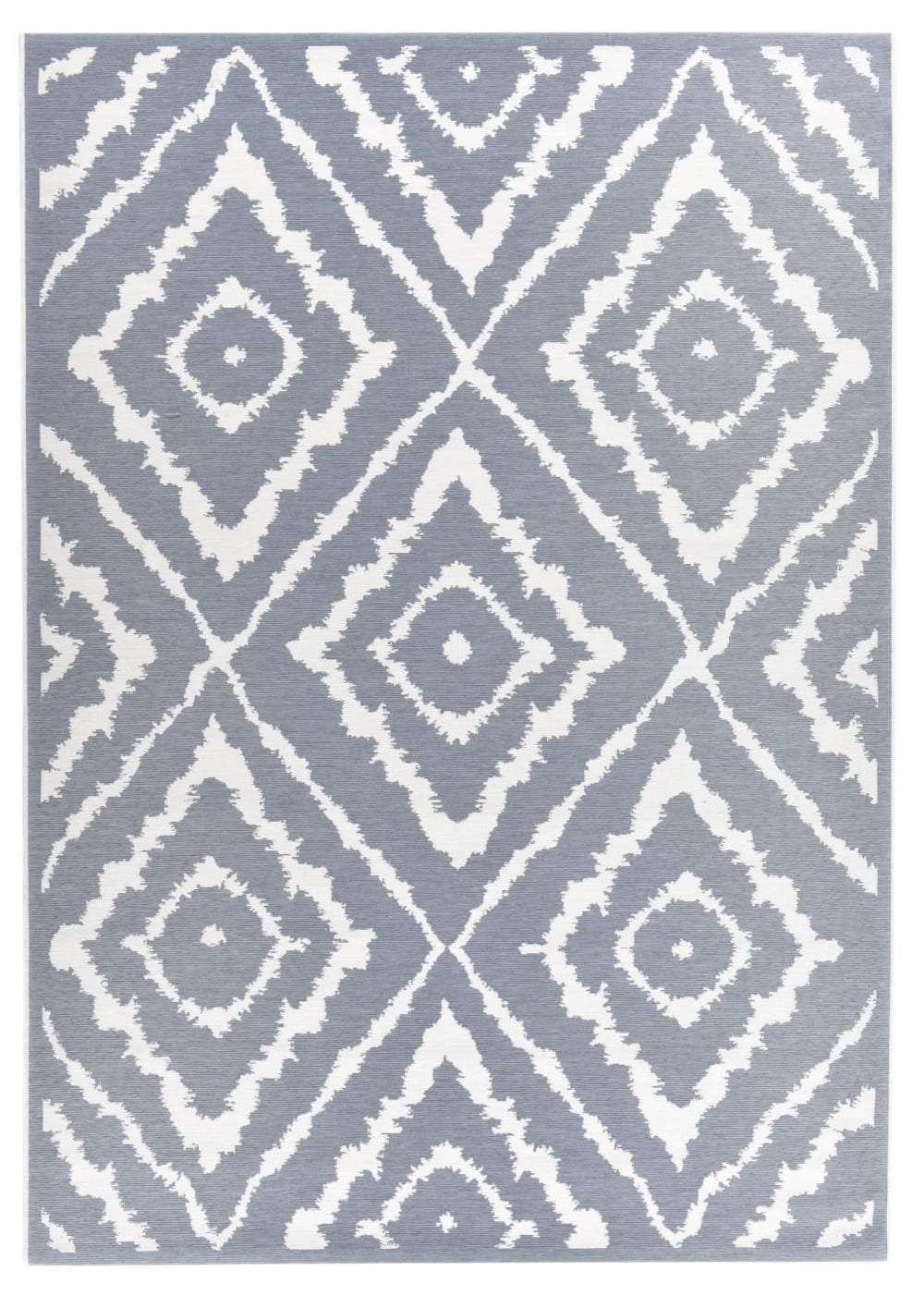 Tapis moderne outdoor d'extérieur tissé plat bleu 70x120