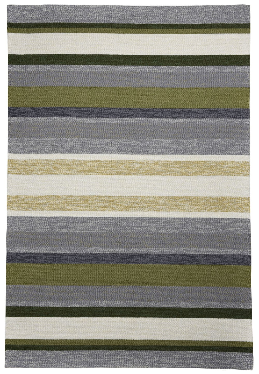 Alfombra de poliéster acolchada a mano - verde multicolor - 120x180 cm