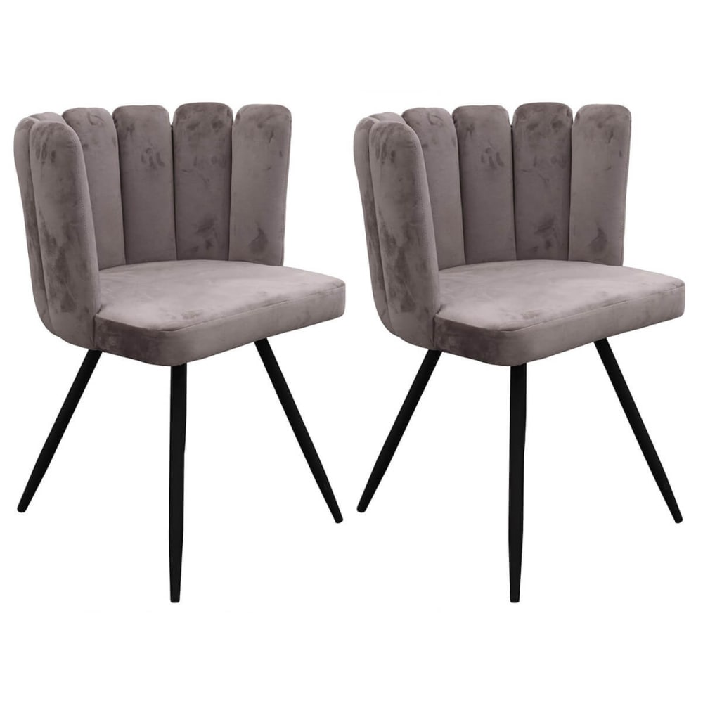Lot de 2 chaises velours