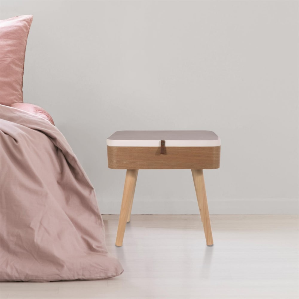 Table de chevet 1 porte en pin massif - Maisons du Monde