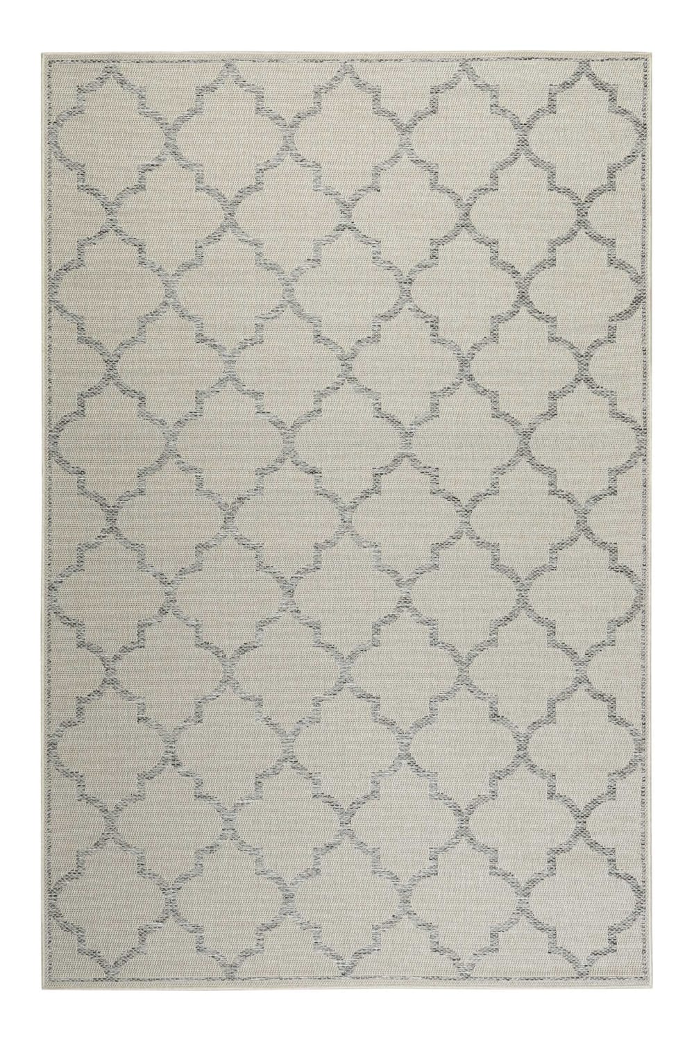 Tappeto da esterno fantasia orientale grigio e beige 170x120 - Modello Esotico - Beige - PVC - Cloruro di polivinile