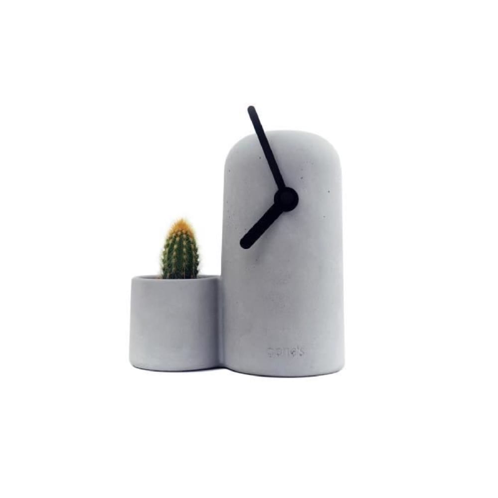 Horloge en béton aiguilles - noires