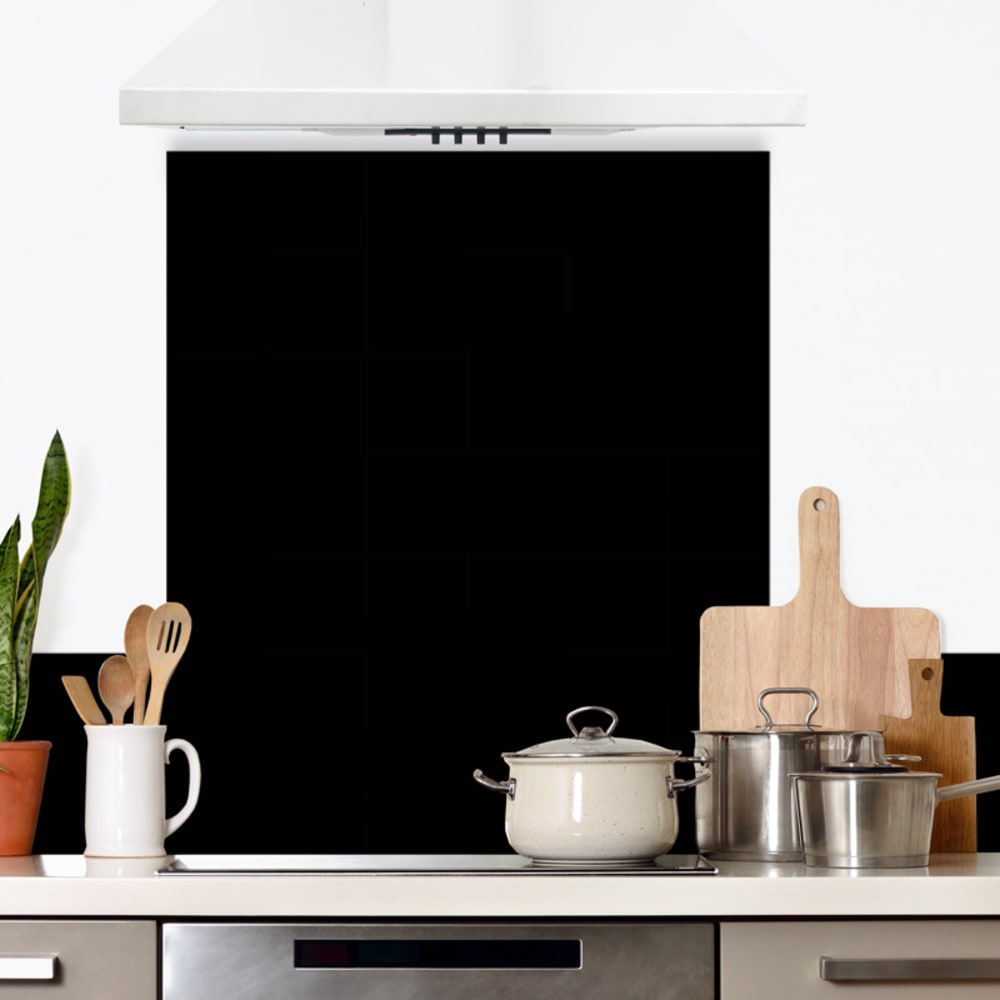 99DECO Fond de hotte cuisine en aluminium - 60 x 70 cm - Noir