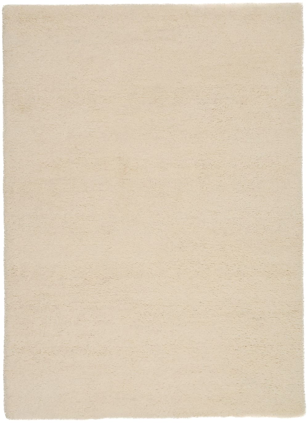 Tapis berbère marocain noué main en laine - Blanc 70x140 cm