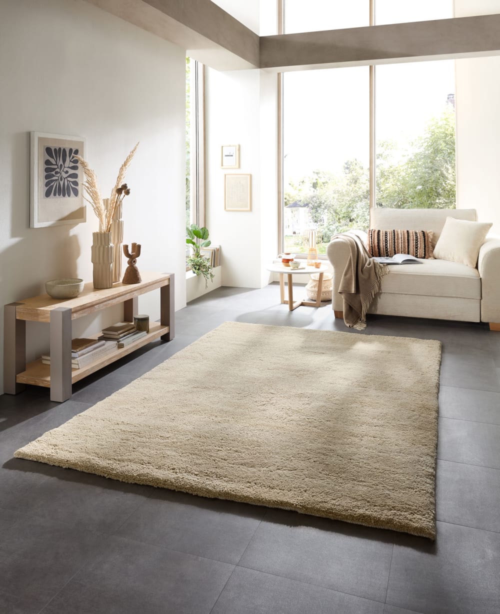 Alfombra bereber anudada a mano en lana virgen - gris - 170x240 cm - Maisons du Monde