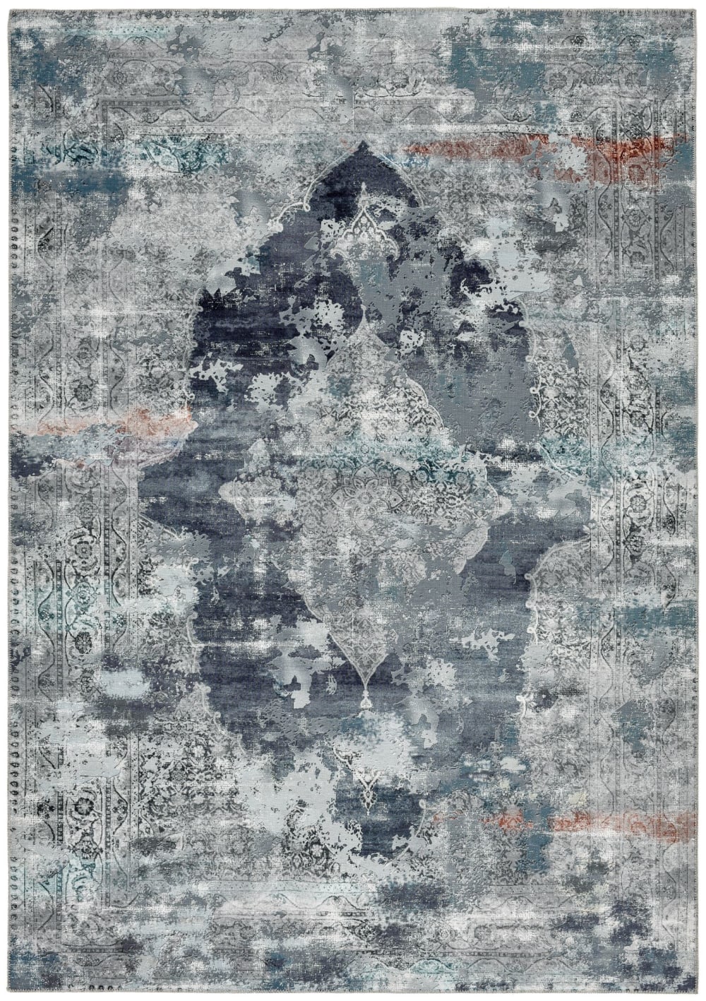 Teppich Aus Polyester, Maschinell Bedruckt - Blau - 160X230 Cm