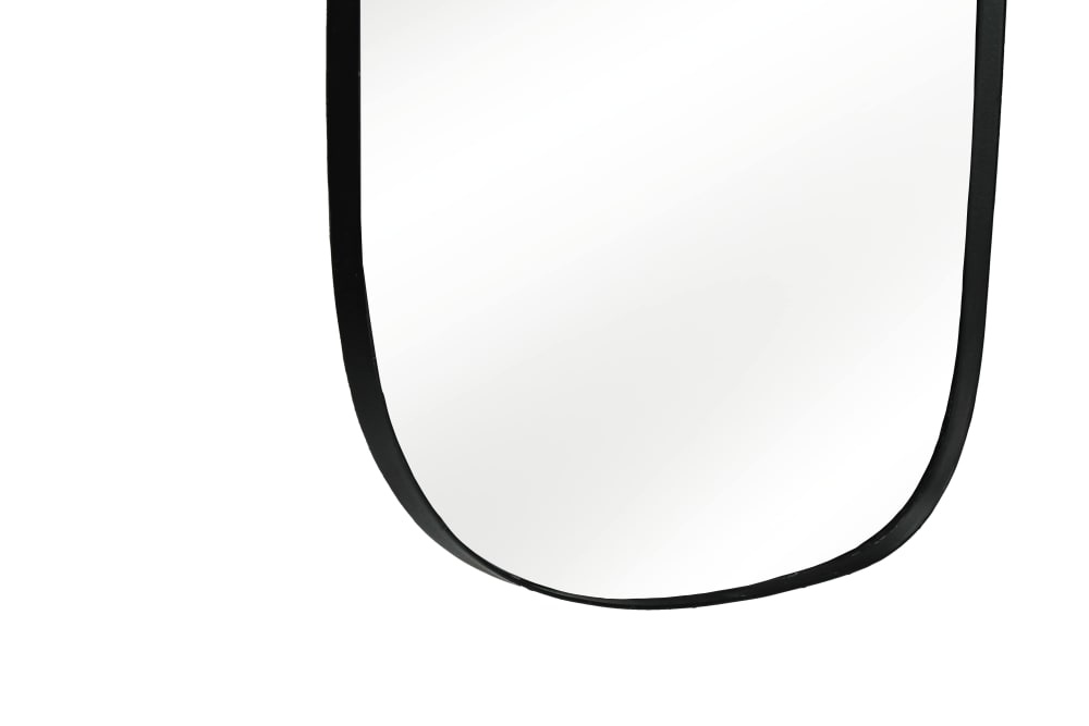 Grand miroir mural en métal noir forme galet H95cm - Maisons du Monde