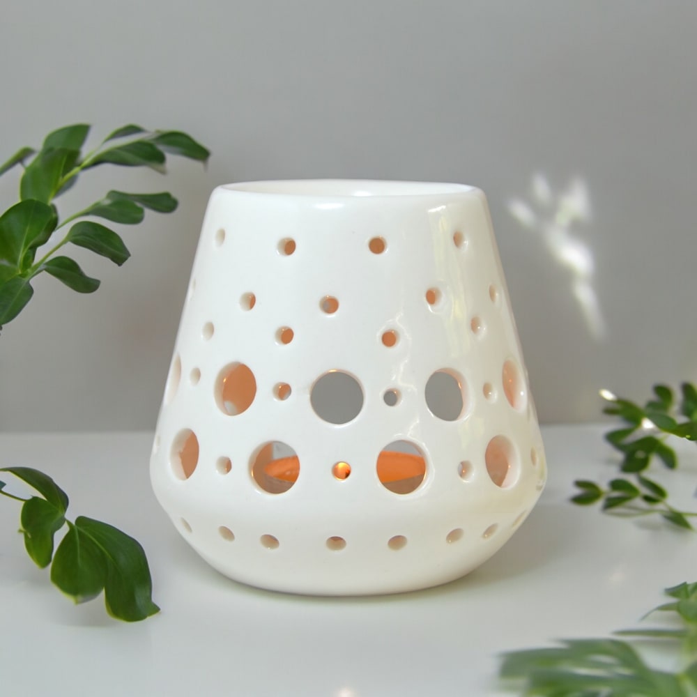 Bruciatore di profumo in ceramica bianco - Zen'Arôme