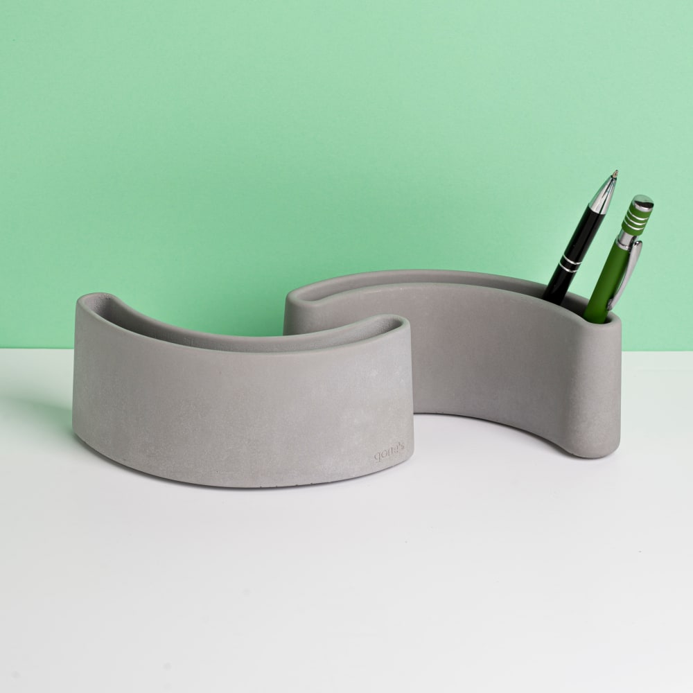 Lot de 2 pots à crayons en béton — vue 4