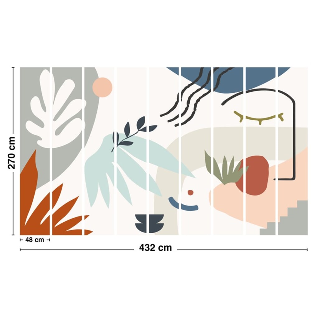 Papier peint panoramique - multicolore - intissé - 9 lés : 432x270cm — vue 4