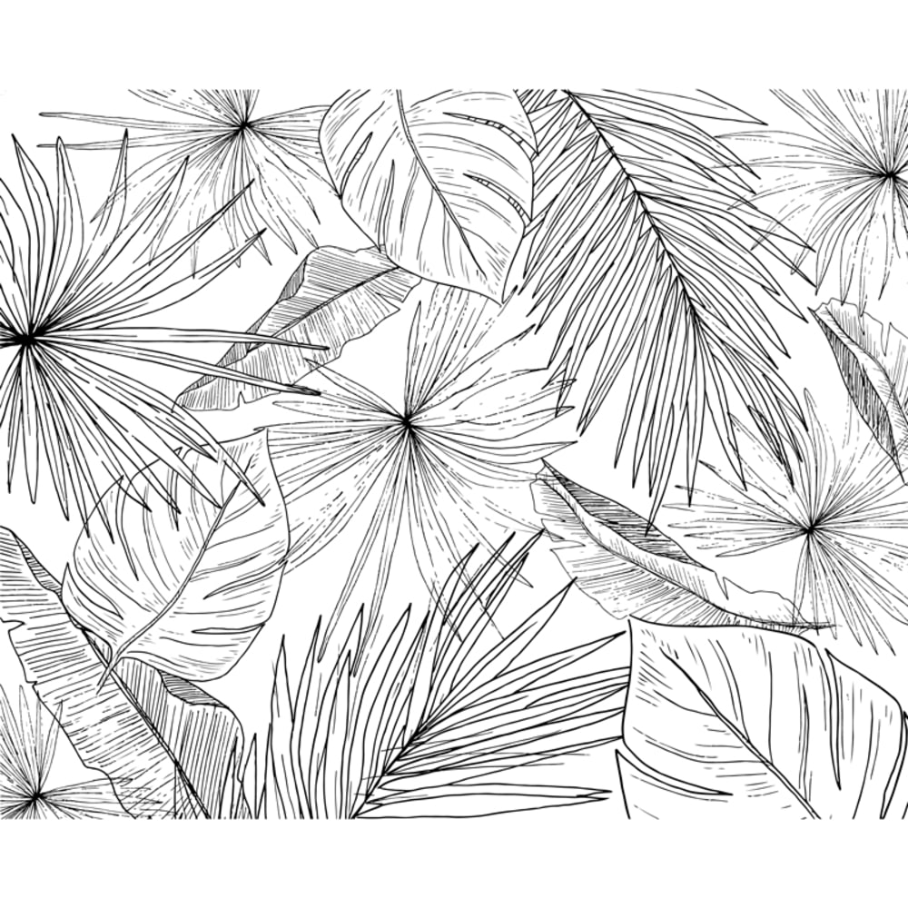 Papier peint panoramique - noir - intissé - 7 lés : 336x270cm — vue 3