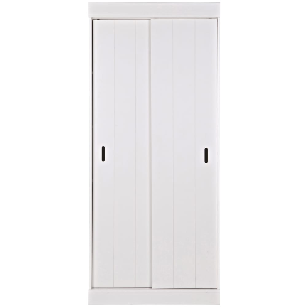 WOOOD Schrank mit Scheibetüren aus Kiefernholz, Weiß style modern Weiß