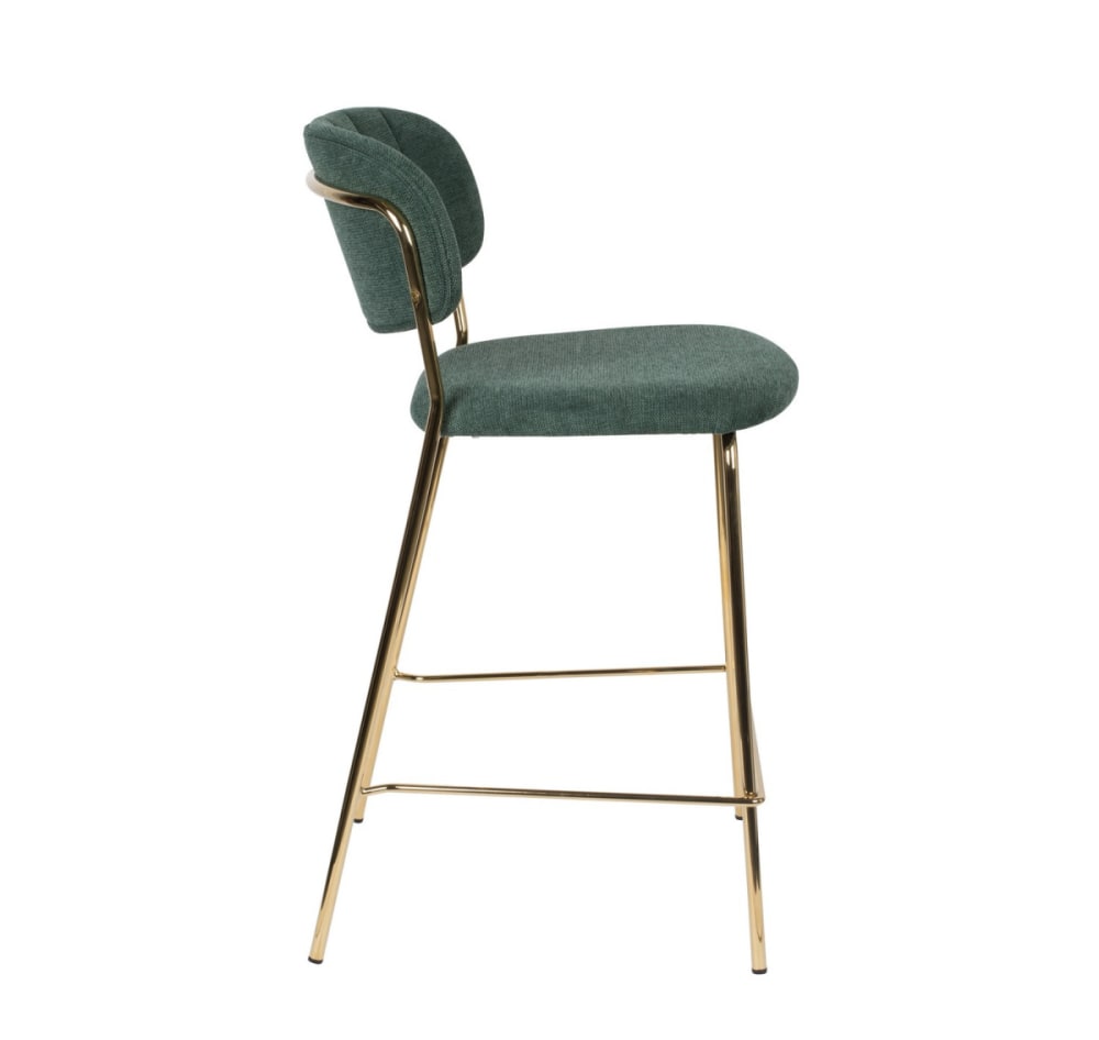 Barhocker Samtgrün mit goldenem Gestell - Maisons Du Monde