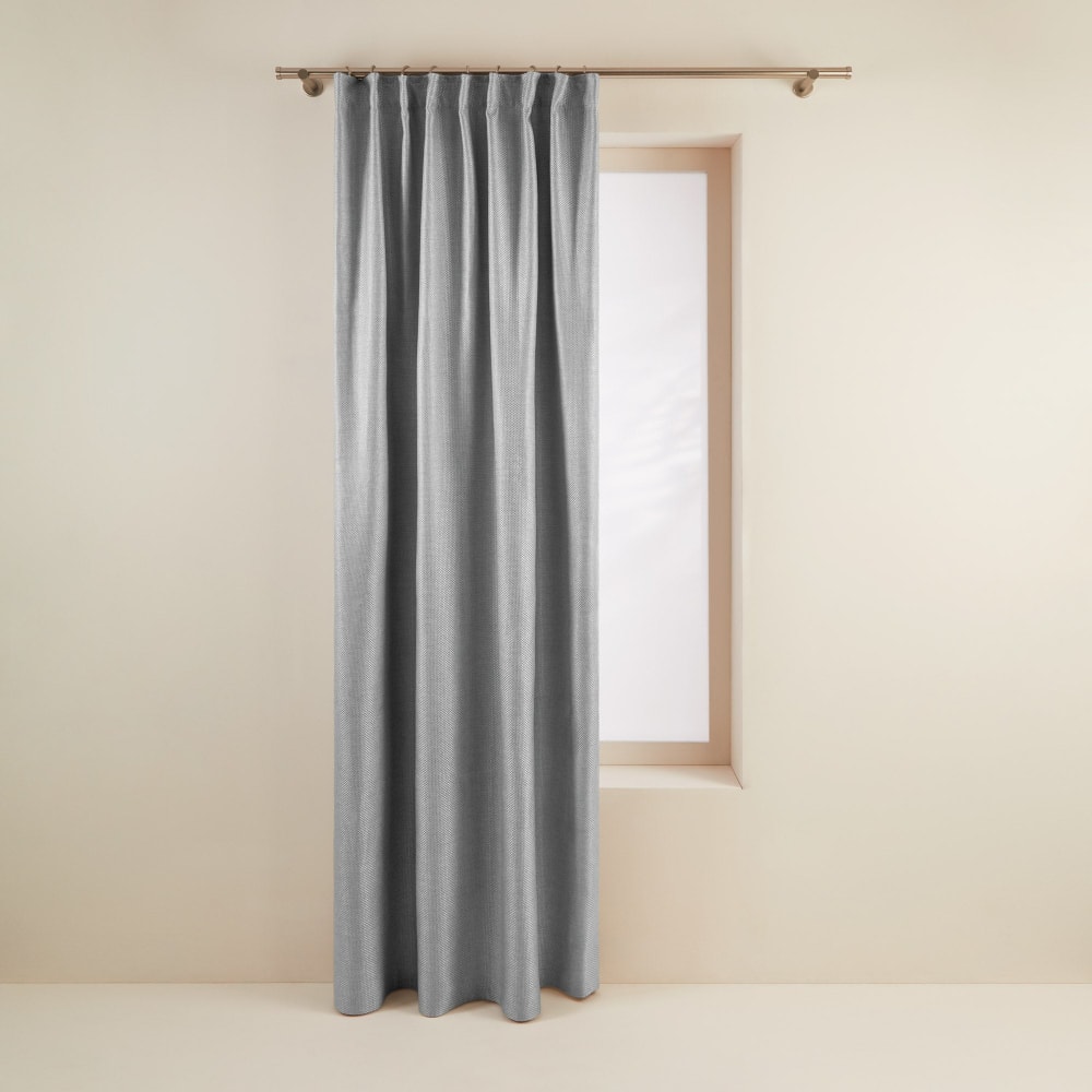 Tenda a trecce perla 145x280 cm - Modello Contemporaneo - Grigio - Öko-Tex Zertifikat - PES - Poliestere