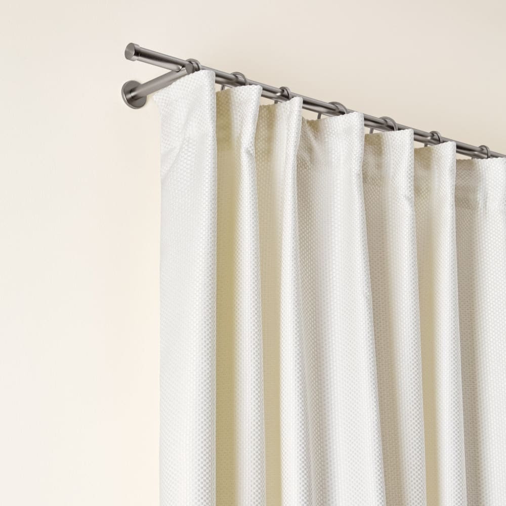 Rideau tissage toile à l'effet satiné blanc 350x280 cm - Maisons du Monde