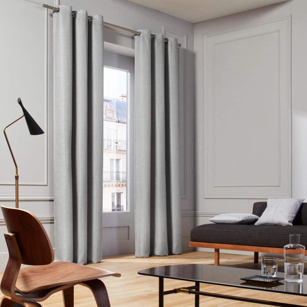 Rideau à oeillets gris 145x277 cm - Maisons du Monde