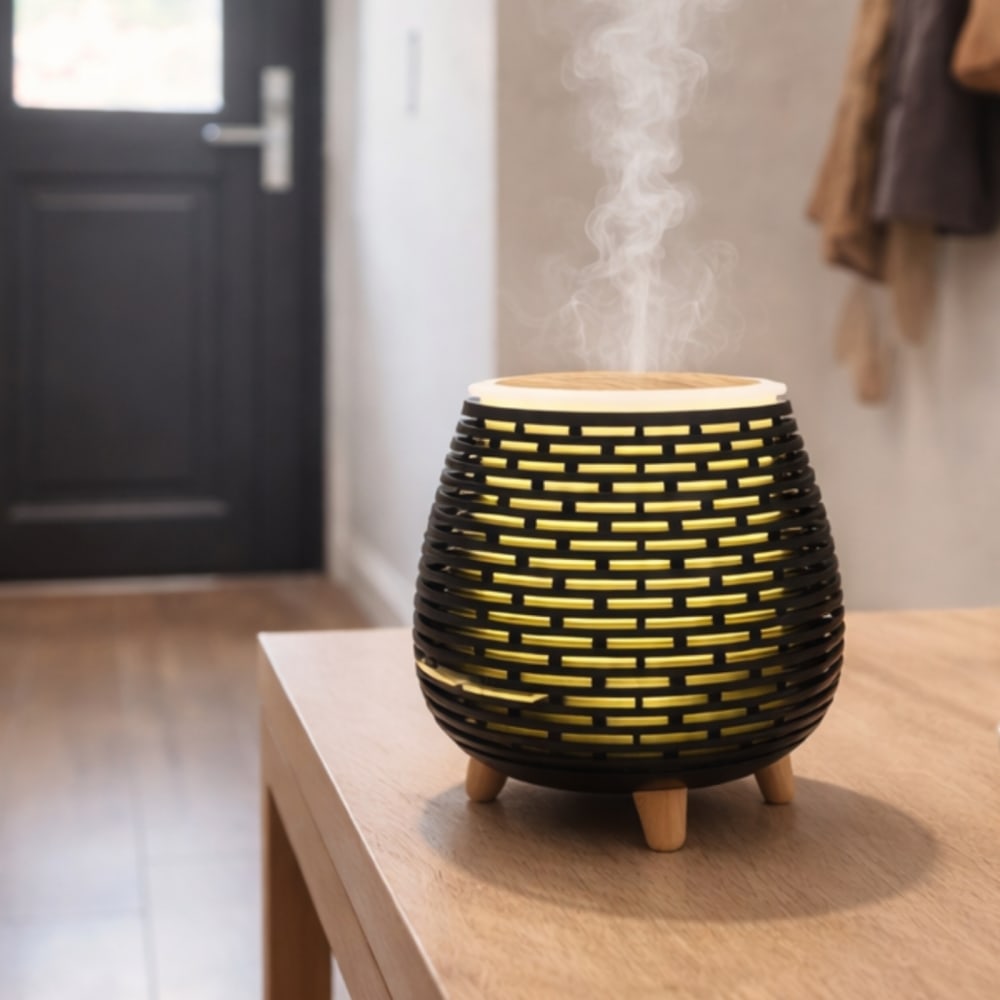 Tragbarer kabelloser metall-duft diffusor mit ventilation weiß