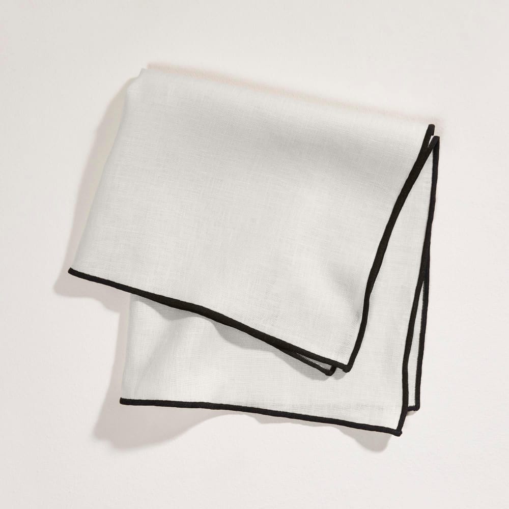 Serviette de table en lin beige 45x45 cm